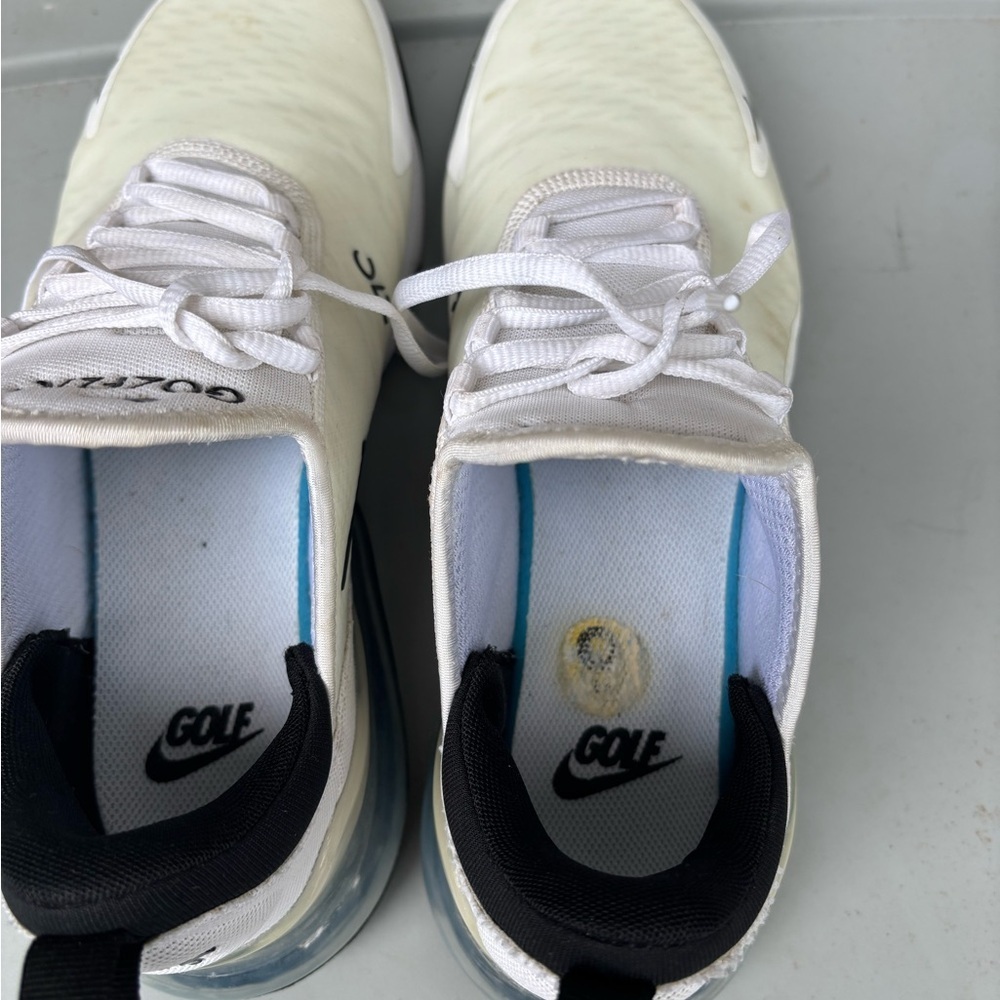 Nike Air Max 270 G Spikeless Golf Shoes CK6483-102 - White/Black - 9 - Picture 3 of 8